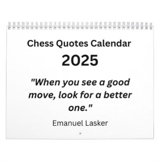 Chess Calendar 2025 - Chess Quotes Calendar カレンダー