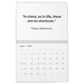 Chess Calendar 2025 - Chess Quotes Calendar カレンダー (3月 2027)