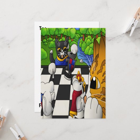 Chess Cats in the park カード (正面/裏面インサイチュ)