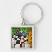 Chess Cats in the park キーホルダー (正面)