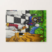 Chess Cats in the park ジグソーパズル (横)