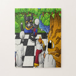 Chess Cats in the park ジグソーパズル