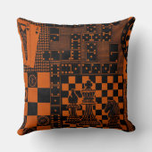 chess checkers playing cards dart board print クッション (裏面)