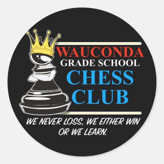 Chess Club SWAG ラウンドシール (正面)
