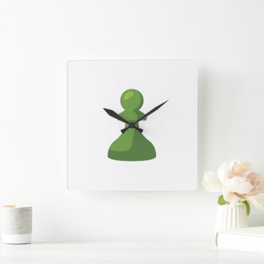 Chess.comクロック スクエア壁時計 (ホーム)