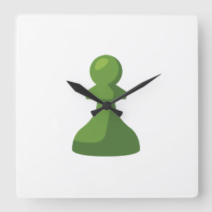 Chess.comクロック スクエア壁時計