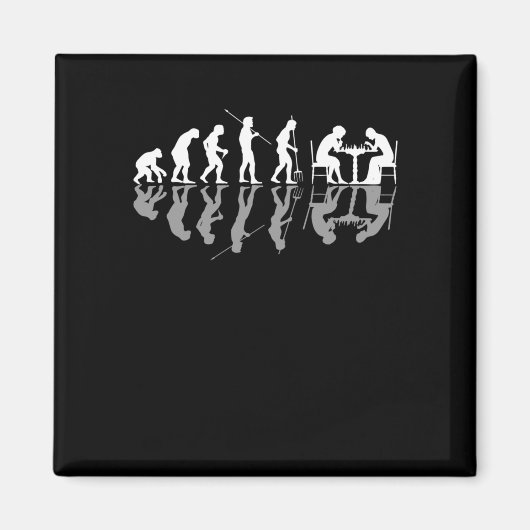 Chess Evolution Chessboard Lover Chess Gamer マグネット (正面)