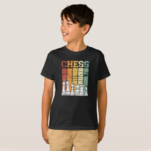 Chess game retro vintage tシャツ (正面フル)