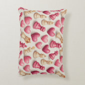 Chess & Hearts Valentines Pattern アクセントクッション (裏面(縦))