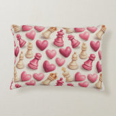 Chess & Hearts Valentines Pattern アクセントクッション (裏面)