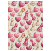 Chess & Hearts Valentines Pattern クリップボード (裏面)