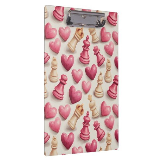 Chess & Hearts Valentines Pattern クリップボード (右)