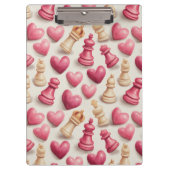 Chess & Hearts Valentines Pattern クリップボード (正面)