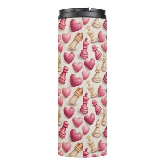 Chess & Hearts Valentines Pattern タンブラー (裏面)
