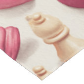 Chess & Hearts Valentines Pattern テーブルクロス (アングル)