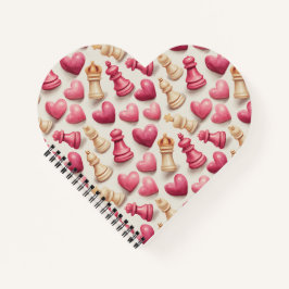 Chess & Hearts Valentines Pattern ノートブック