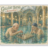 Chess in the Gellert Baths Budapest Hungary シール (正面)