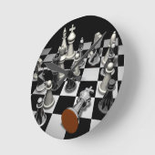Chess Keychain ラウンド壁時計 (傾斜)