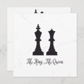 Chess King and Queen Pieces Wedding Design (正面/裏面)