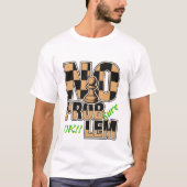 Chess King NO PROBLEM Customizable Men's T-Shirt Tシャツ (正面)