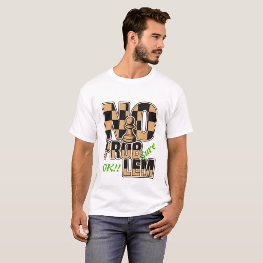 Chess King NO PROBLEM Customizable Men's T-Shirt Tシャツ (正面フル)