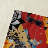 Chess King Pop Art Strategy Design ビーチタオル (インサイチュ)