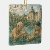 Chess match Gellert Baths Budapest Hungary セラミックオーナメント (右)