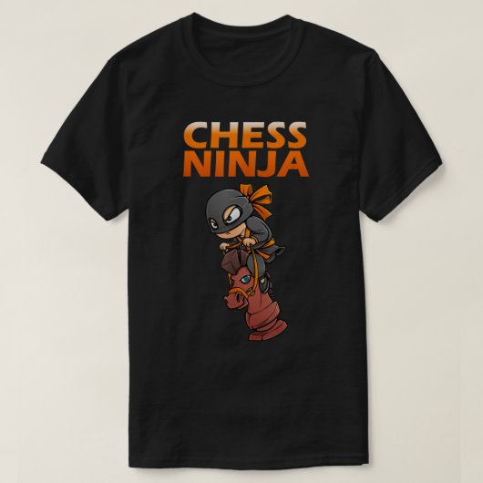 Chess Ninja | Funny Gamer and Strategy Design Tシャツ (デザイン正面)