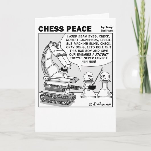 Chess Peace Cartoonを思い出す騎士 カード (正面)