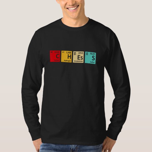 Chess Periodic Table Chess Player Pun Quote Tシャツ (正面)
