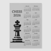 Chess Piece King 2026 Calendar Magnetic Card (正面)
