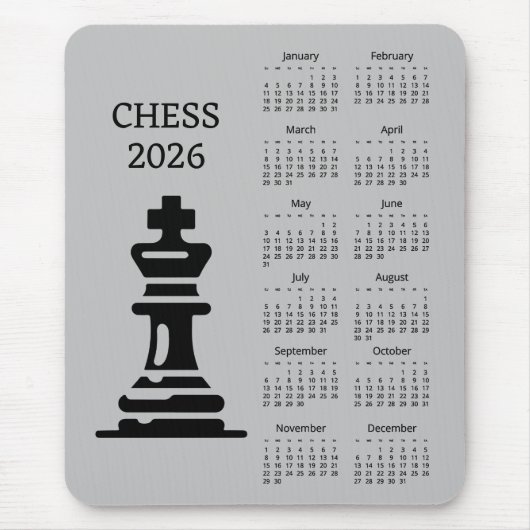 Chess Piece King 2026 Calendar Mousepad マウスパッド (正面)