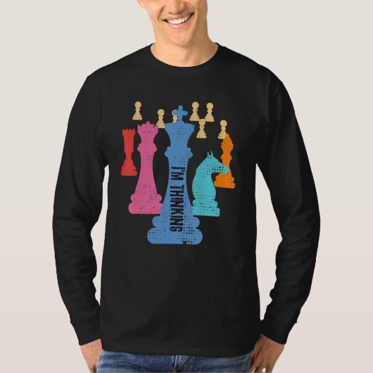 Chess Pieces s I m Thinking s  Grand Master Tシャツ (正面)