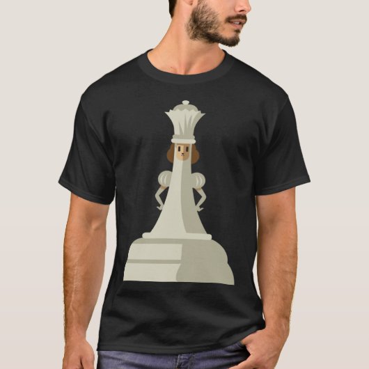 Chess Pieces White Queen Children Board Game Set Tシャツ (正面)