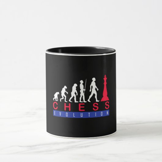 Chess player Game Evolution Funny Gift for Man マグカップ (中央)