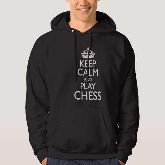 Chess Player  Meme Keep Calm and Play Chess パーカ (正面)