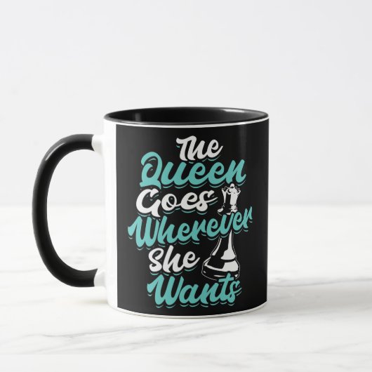 Chess Player Queen Board Game マグカップ (左)