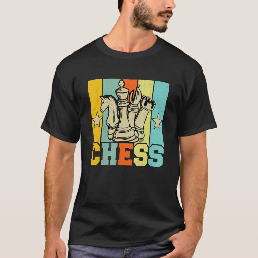 Chess Retro Graphic Chess Player Checkmate Board G Tシャツ (正面)