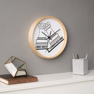 Chess Rook Wall Clock – "I Move Unseen, I Conquer  壁時計