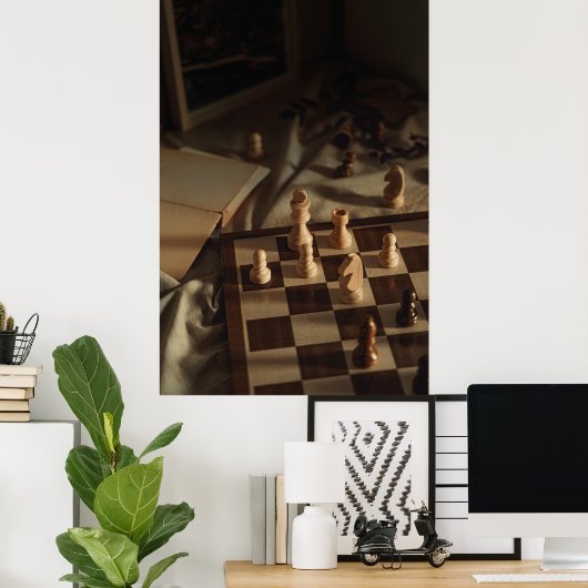 Chess school art photo ポスター (ホームオフィス)