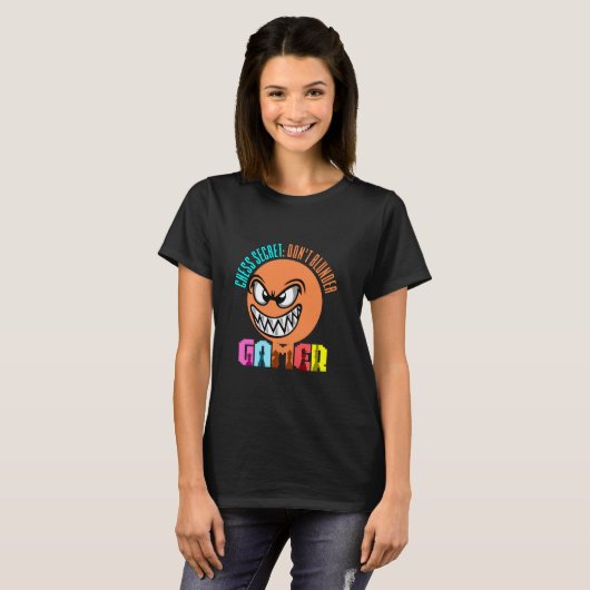 Chess Secret Don't Blunder Gamer Tシャツ (正面フル)