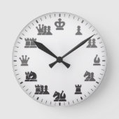 Chess Themed Wall Clock ラウンド壁時計 (正面)