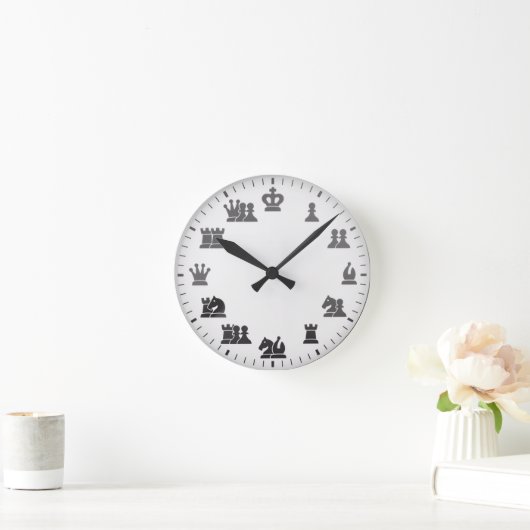 Chess Themed Wall Clock ラウンド壁時計 (ホーム)