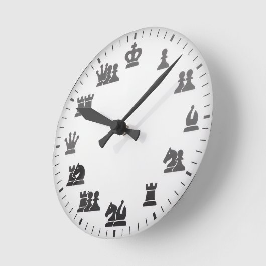 Chess Themed Wall Clock ラウンド壁時計 (傾斜)