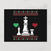Chess Ugly Christmas Sweater Xmas ポストカード (正面)