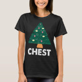 Chest Chestnuts Couples Matching Christmas Costume Tシャツ (正面)