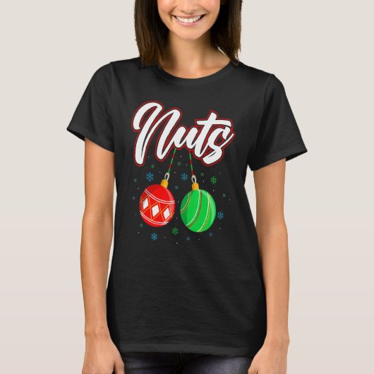 Chest Nuts Christmas Funny Matching Couple Chestnu Tシャツ (正面)
