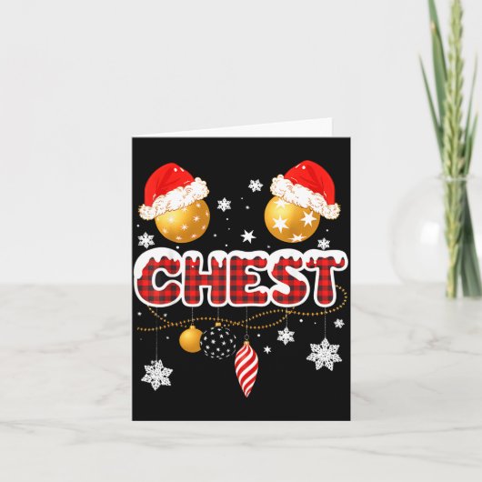 Chest Nuts Christmas Matching Couple Chestnuts  カード (正面)