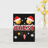 Chest Nuts Christmas Matching Couple Chestnuts  カード (黄色い花)