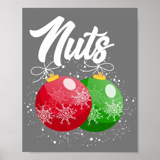Chest Nuts Christmas Matching Couple Chestnuts ポスター (正面)